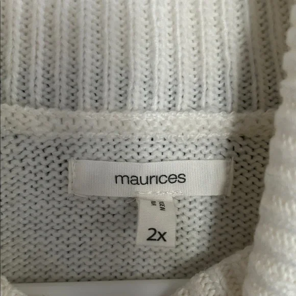 Maurices Black and White Patterned Turtleneck Sweater - Picture 2 of 3